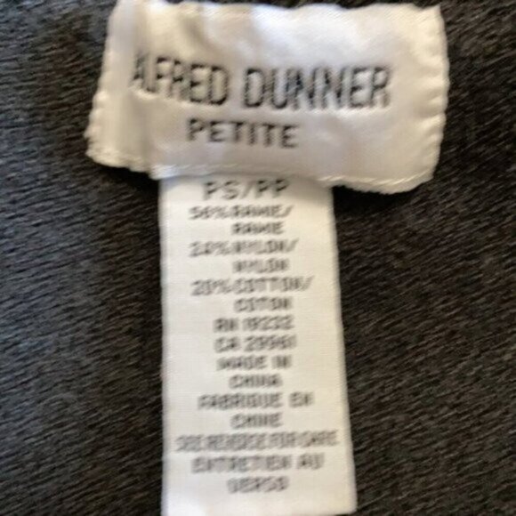 ALFRED Dunner Brown Embroider Floral Knit Short Sleeve Sweater - Picture 9 of 10